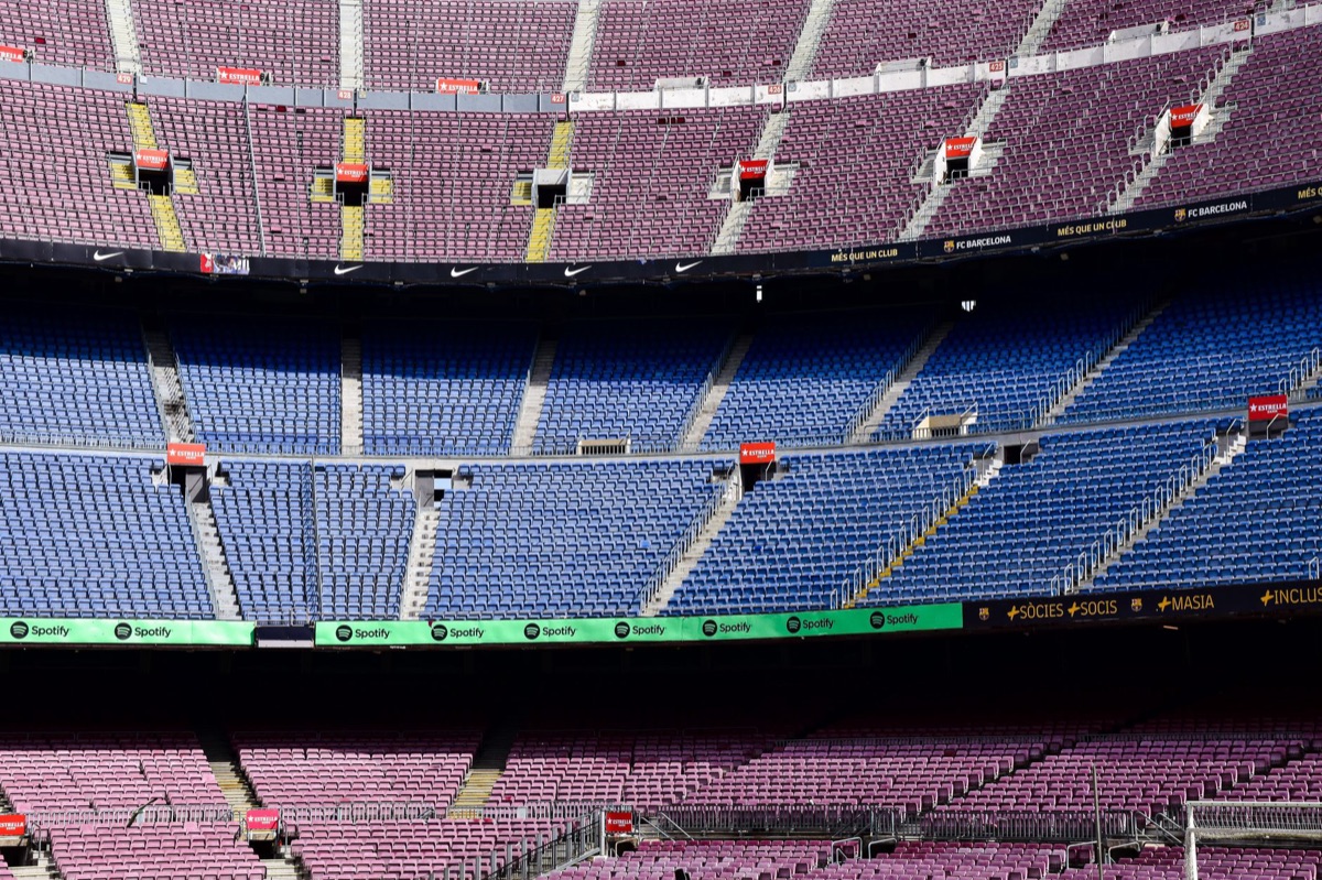 asientos de estadio de fútbol