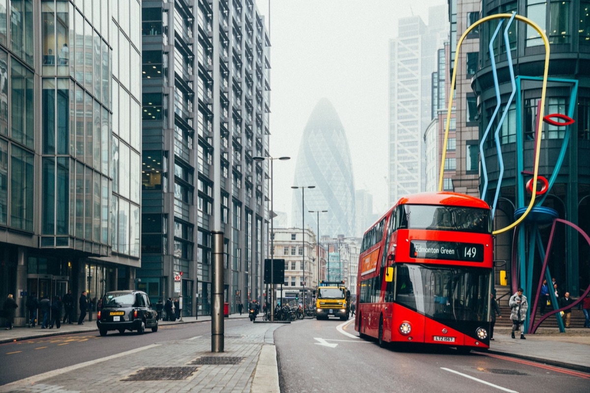 rota do ônibus de turismo em londres