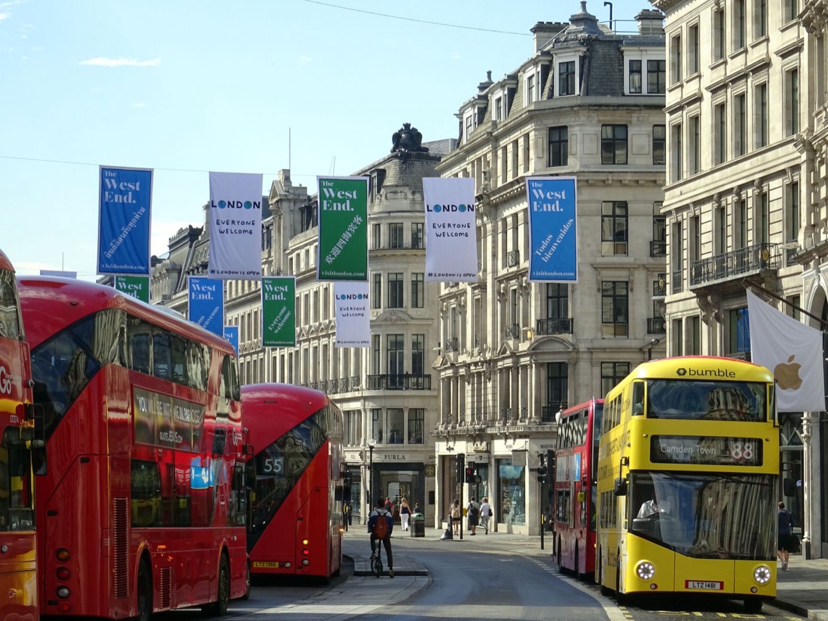 carte touristique de Londres, west end