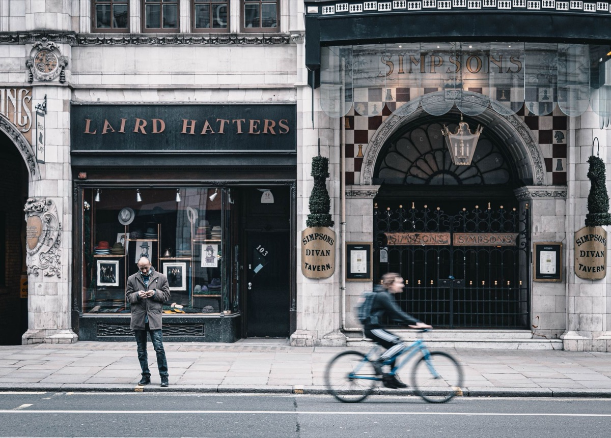 vista stradale di Londra nel West End