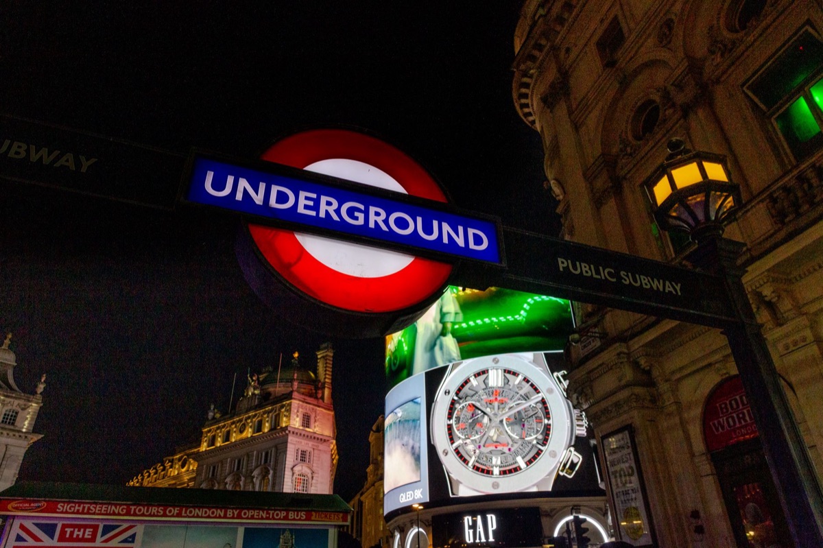 London Underground map with tourist attractions