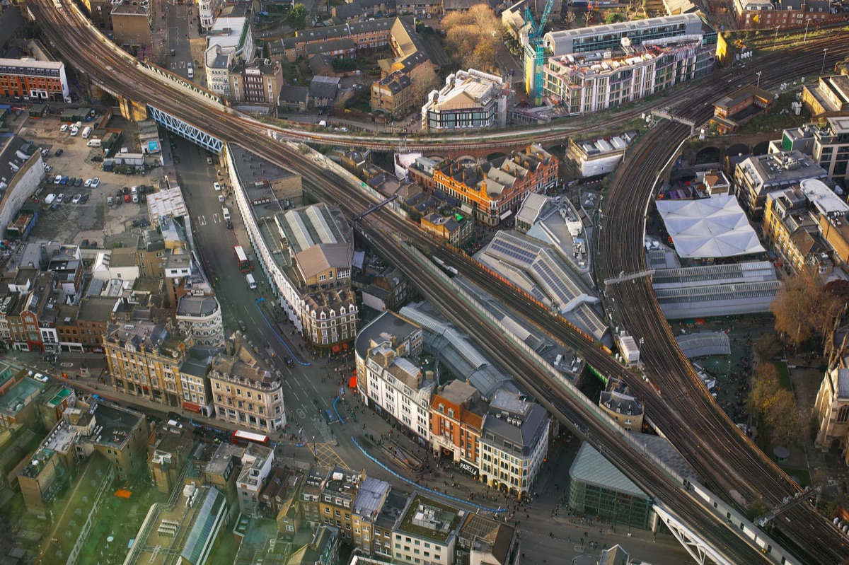 east ficher street london skyline