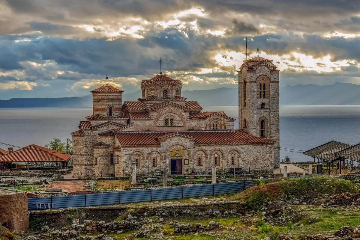 plaošnik, st, clement's church, saint pantelejmon, ohrid, ochrid, north macedonia, church, orthodox, religion, historical, history, travel, tourism, archaeologi