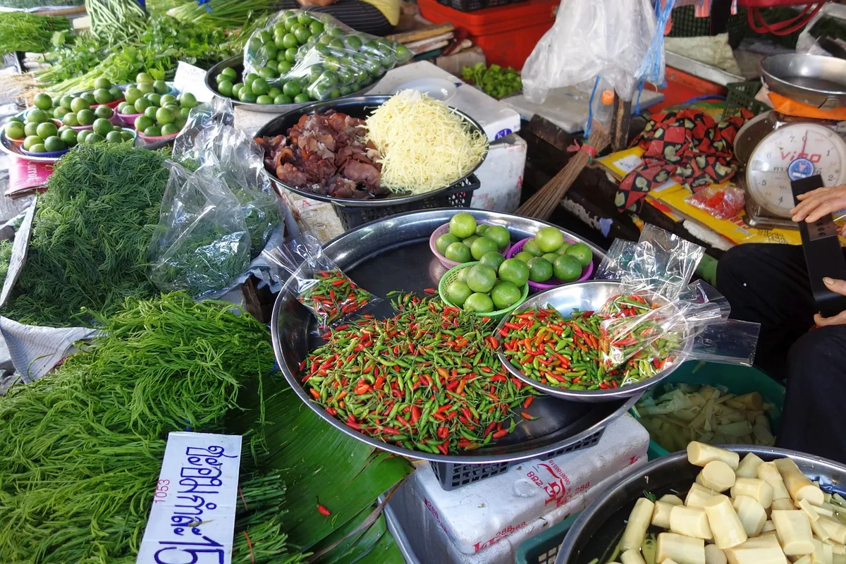 farmers local market, thailand, spices, food, shopping, market, fresh, sale, asia